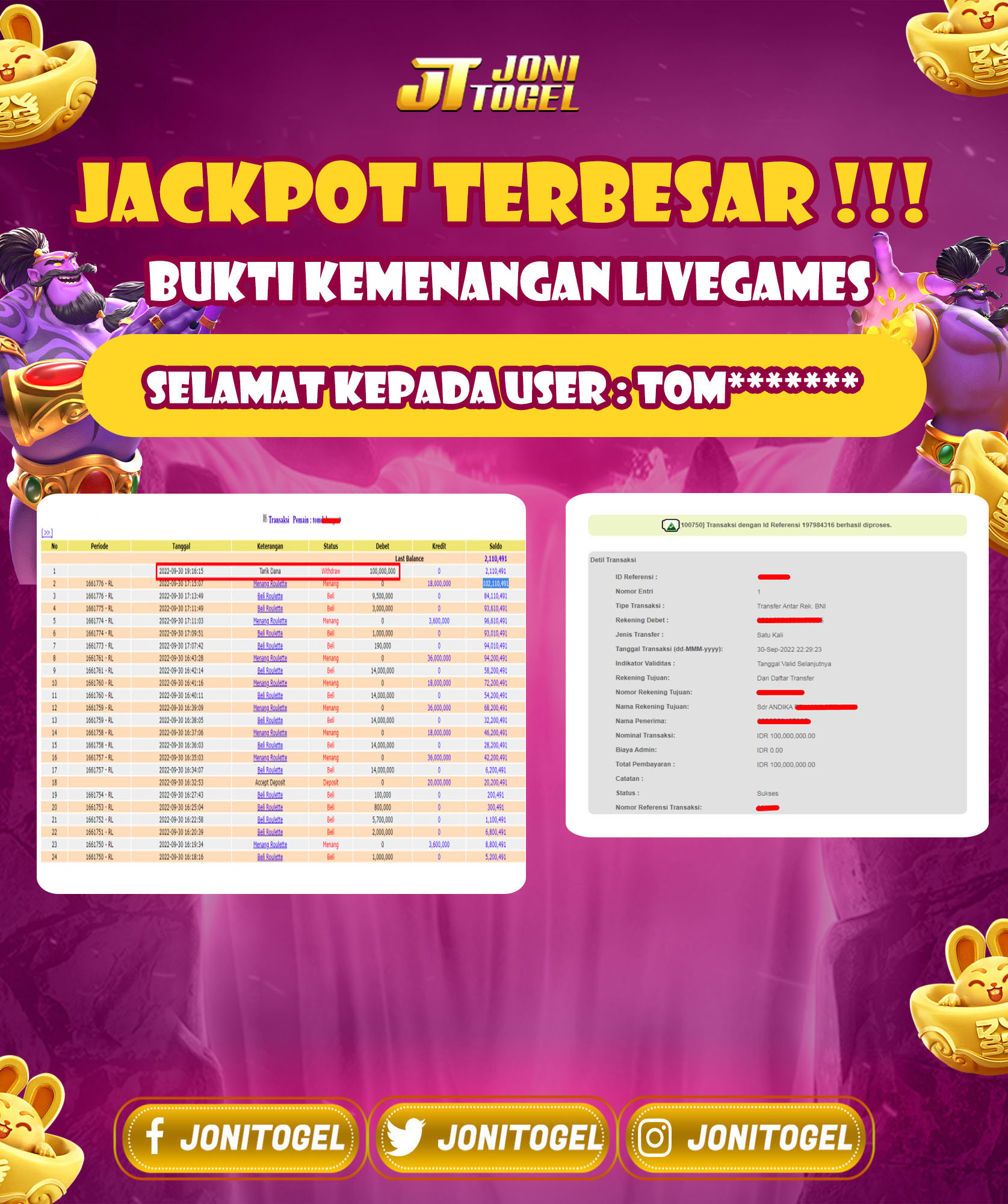 JP BESAR DALAM PERMAINAN LIVE GAME – ROULETTE